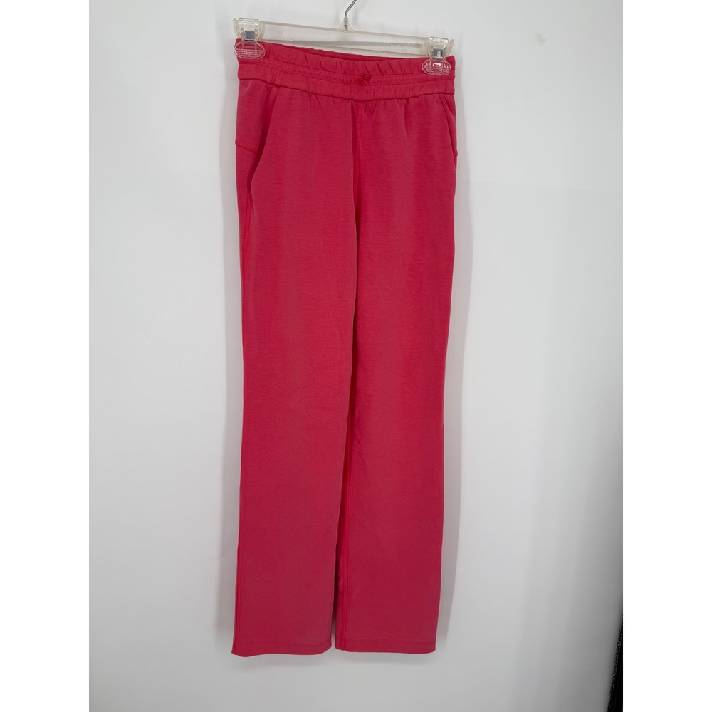 Lululemon Softstreme Straight-Leg Pants Women Size 0 Pink High-Rise Activewear